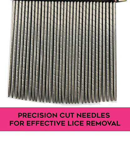 Lice Treatment Nit Comb with Stainless Steel Metal – Effective Head Lice & Nits Removal Comb - Flymaster Shop