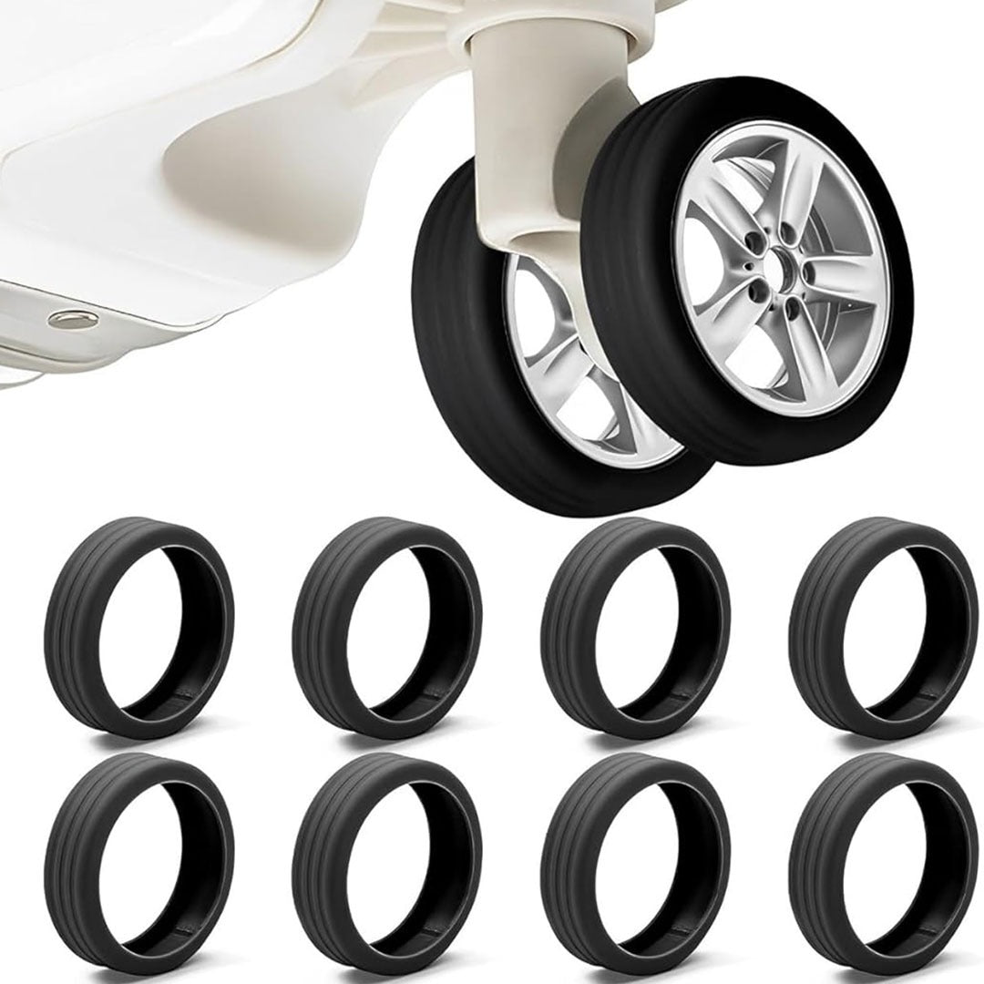 Luggage Wheel Protector – 8 PCS Silicone Covers for Spinner Wheels | Trolley Bag & Suitcase Shock Absorption Set - Flymaster Shop