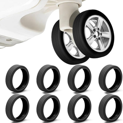 Luggage Wheel Protector – 8 PCS Silicone Covers for Spinner Wheels | Trolley Bag & Suitcase Shock Absorption Set - Flymaster Shop