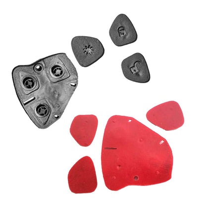 Mahindra 3-Button Remote Keypad for Xylo, Scorpio, Quanton - Set of 2 Replacement Keys (Red & Black) - Flymaster Shop