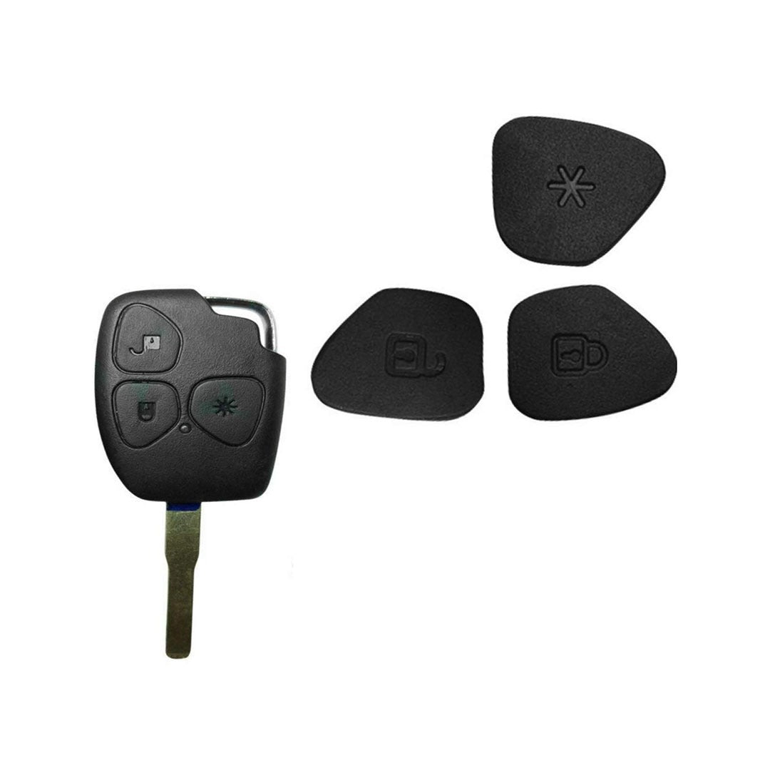 Mahindra 3-Button Remote Keypad for Xylo, Scorpio, Quanton - Set of 2 Replacement Keys (Red & Black) - Flymaster Shop