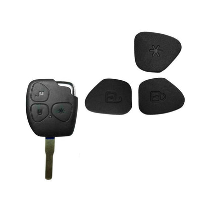 Mahindra 3-Button Remote Keypad for Xylo, Scorpio, Quanton - Set of 2 Replacement Keys (Red & Black) - Flymaster Shop