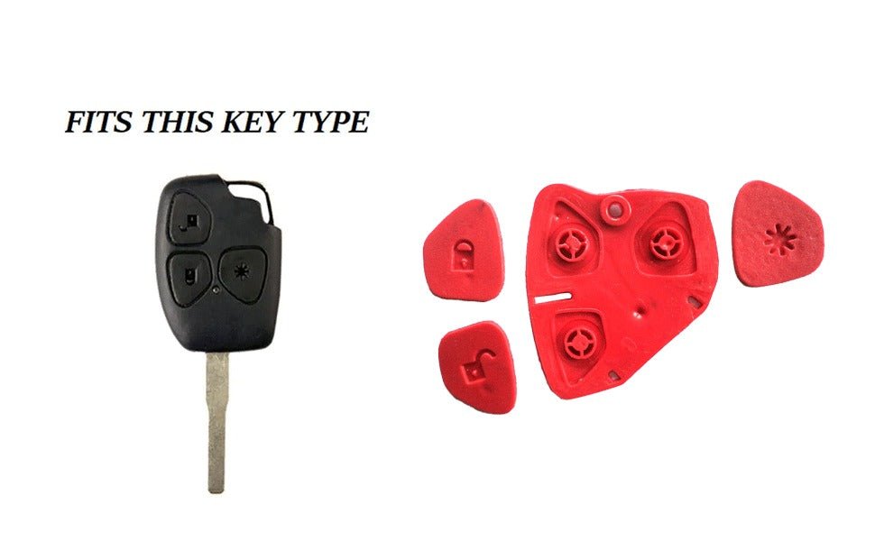Mahindra 3-Button Remote Keypad Set for Xylo, Scorpio, Quanto - Red Replacement Key Set - Flymaster Shop