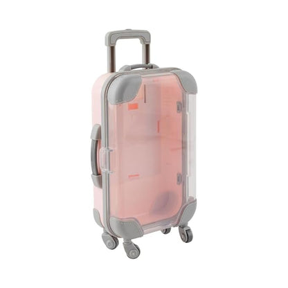 Makeup Organizer, Portable Makeup Case,Trolley Tiny Suitcase Miniature Candy Box for Travel Theme &Travel-Friendly, Compact, Perfect Gift for Beauty Lovers.Pack of 1, Multicolour. - Flymaster Shop