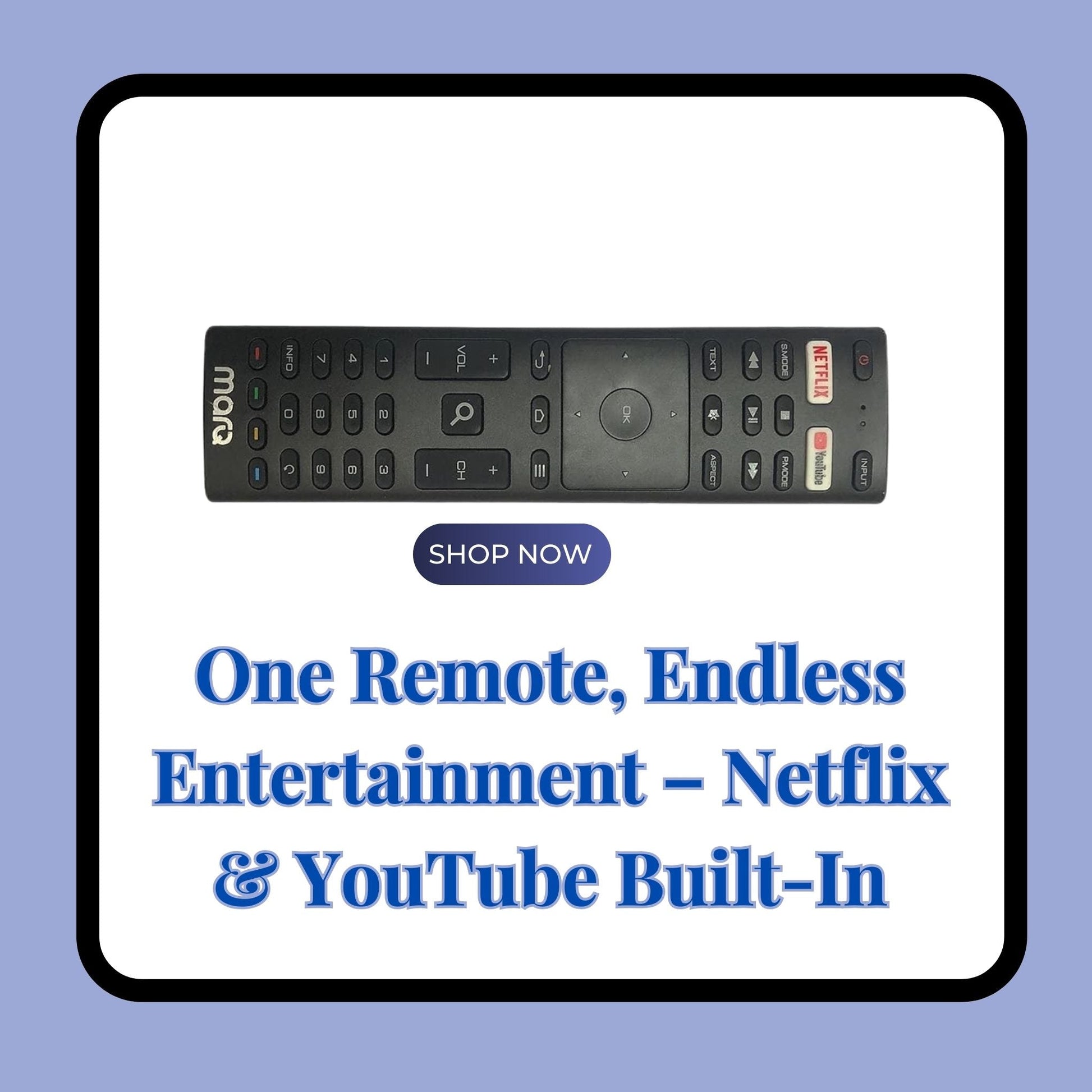MARQ Smart LED/LCD TV Remote | Convenient Netflix & YouTube Control Functions. - Flymaster Shop