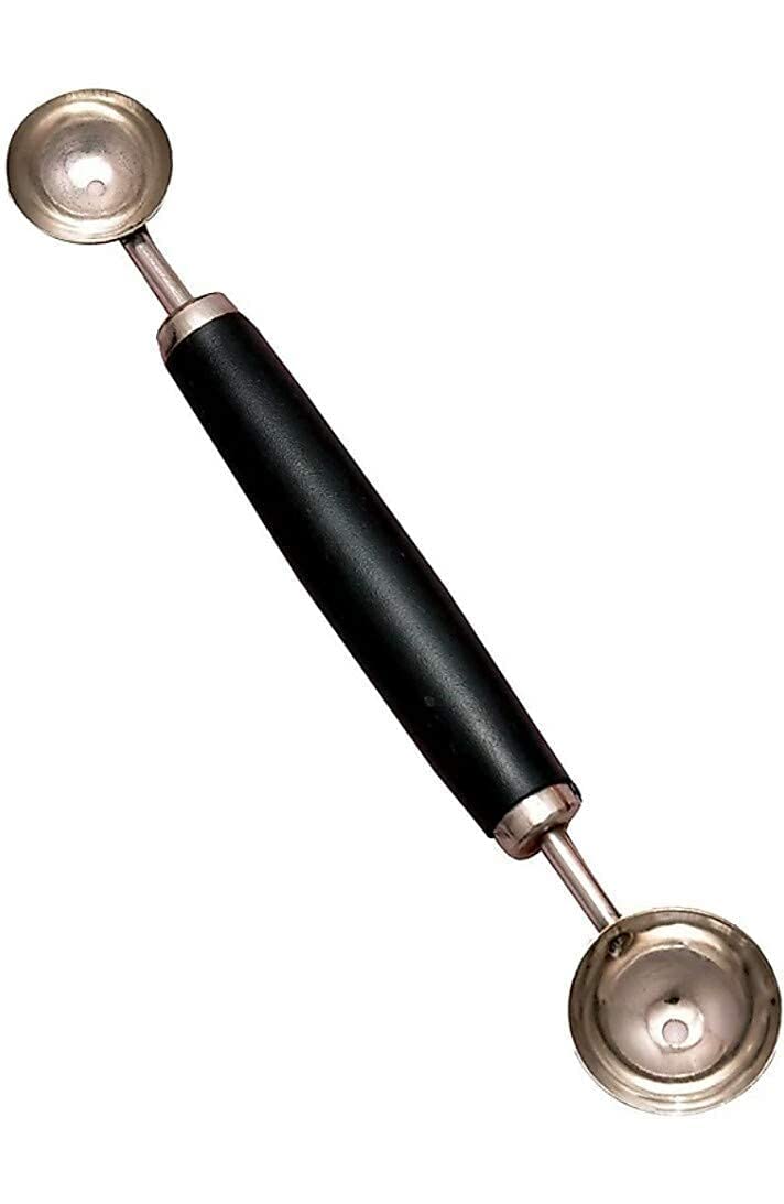 Melon Baller Stainless Steel Fruit Carving Knife, Slicer & Scooper 2 in 1 (Silver) - Flymaster Shop
