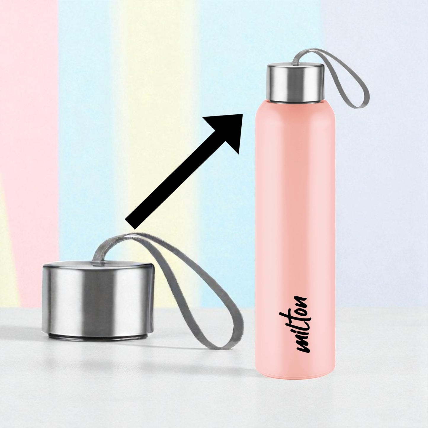 Replacement Lid Cap for Milton Steel Halo Water Bottle, 600 ml & 900 ml | Compatible with Milton Steel Halo Series