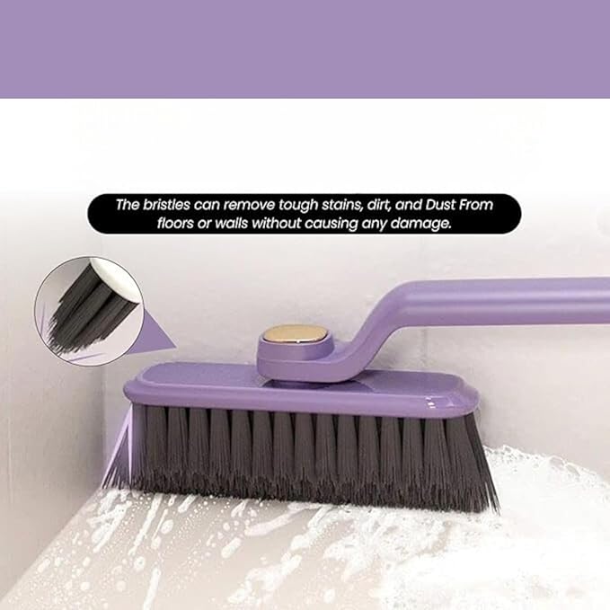 Multi-Function Bathroom Cleaning Brush - Hard Bristle Rotating Crevice Gap Cleaning Brush for Tiles, Bathroom, and Floor Cleaning (Pack of 1, Multi-Colour) - Flymaster Shop