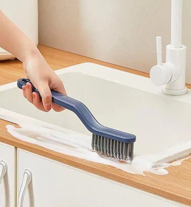 Multi-Function Bathroom Cleaning Brush - Hard Bristle Rotating Crevice Gap Cleaning Brush for Tiles, Bathroom, and Floor Cleaning Pack of 1 (Multi-Colour). - Flymaster Shop