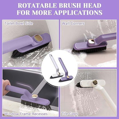 Multi-Function Bathroom Cleaning Brush - Hard Bristle Rotating Crevice Gap Cleaning Brush for Tiles, Bathroom, and Floor Cleaning (Pack of 1, Multi-Colour) - Flymaster Shop