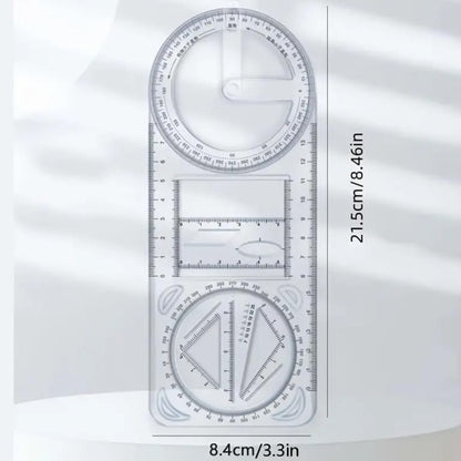 Multifunctional Geometric Ruler (Pack of 1).