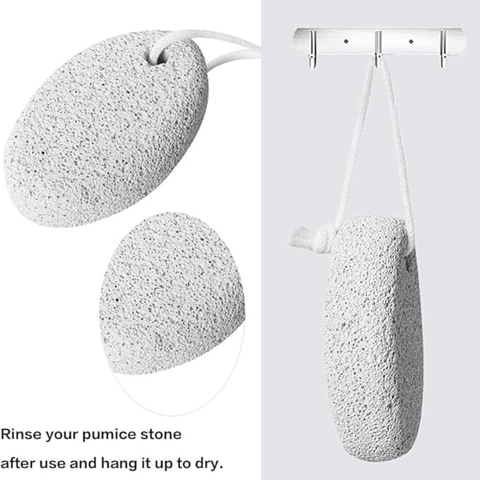 Natural Pumice Stone for Feet, Lava Pedicure Tools Hard Skin Callus Remover for Feet and Hands - Natural Foot File Exfoliation to Remove Dead Skin, Heels, Elbows, Hands (Pack of 1) - Flymaster Shop