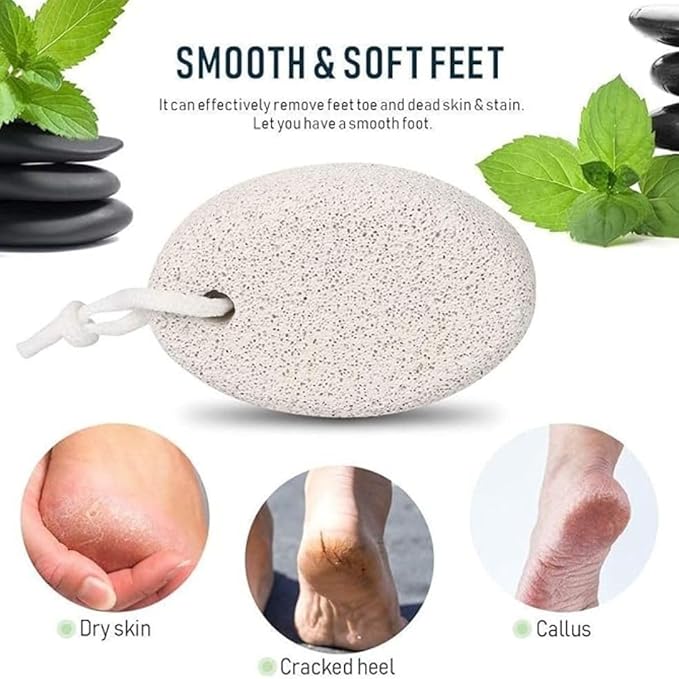 Natural Pumice Stone for Feet, Lava Pedicure Tools Hard Skin Callus Remover for Feet and Hands - Natural Foot File Exfoliation to Remove Dead Skin, Heels, Elbows, Hands (Pack of 1) - Flymaster Shop