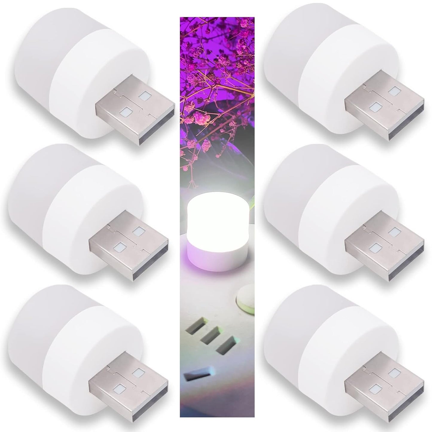 Natural White LED | USB Lights | Nighttime Use | Pack of 6 - Flymaster Shop