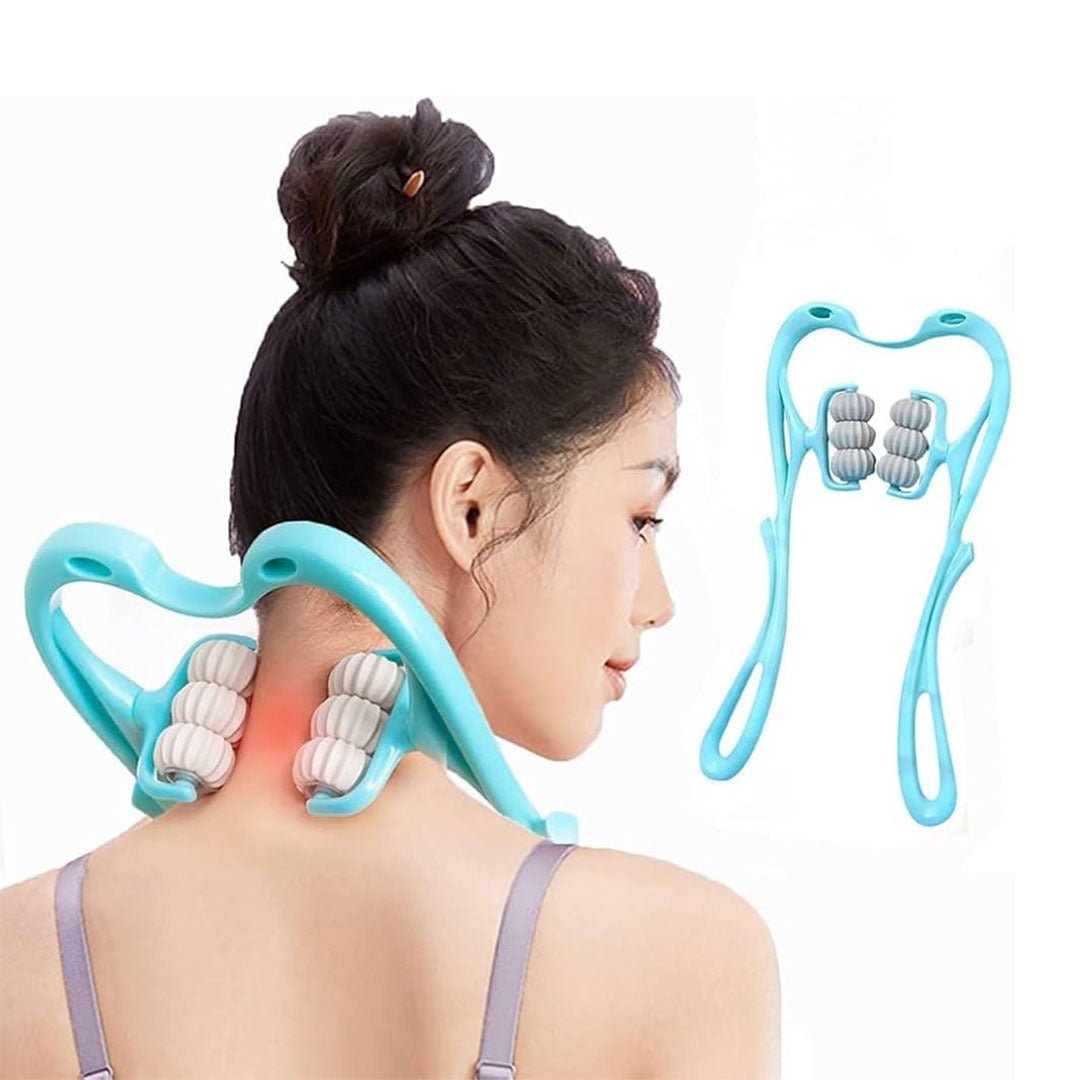 Neck Massager & Trigger Point Roller Massager – Deep Tissue Pain Relief for Neck, Shoulders, Legs & Waist (Pack of 1) - Flymaster Shop