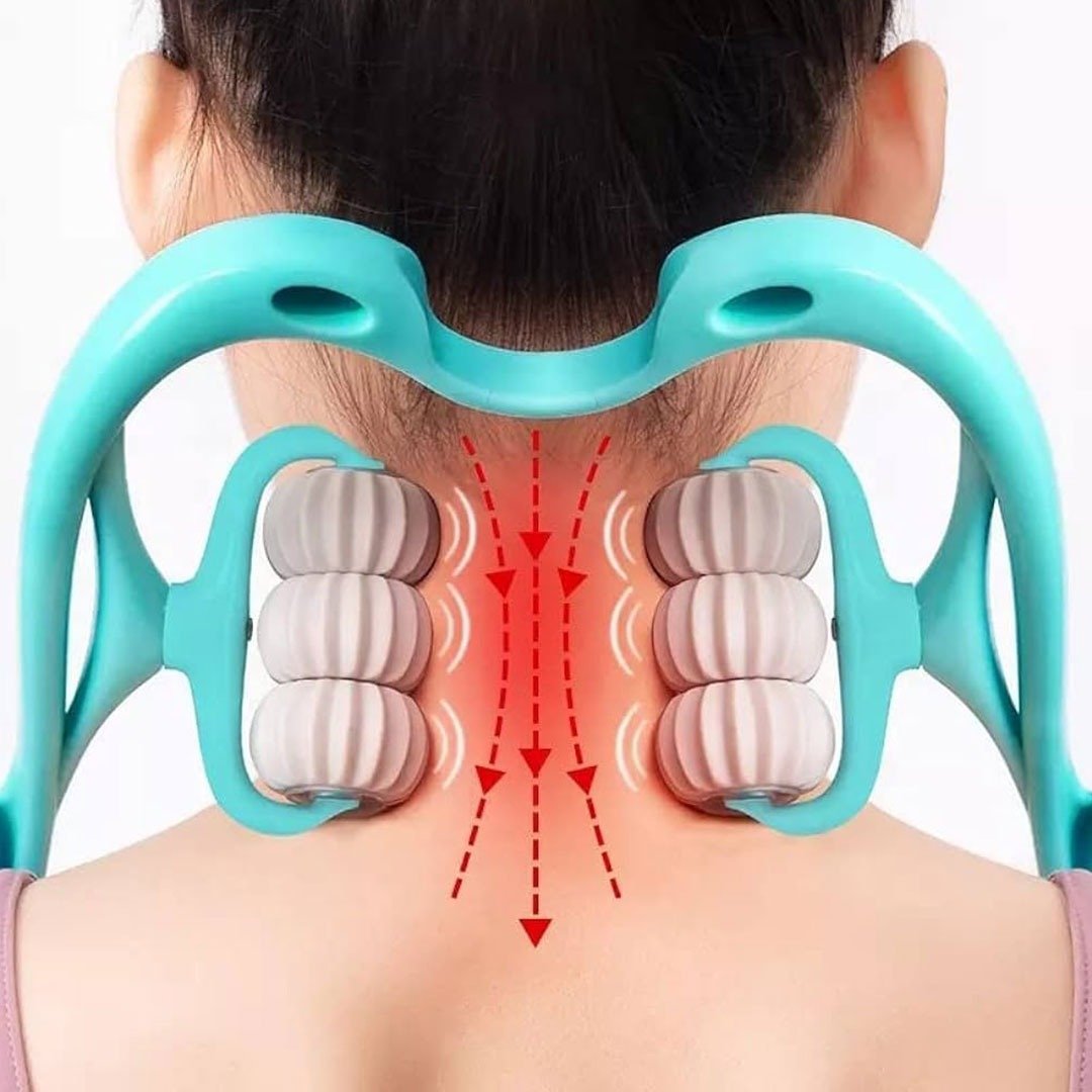 Neck Massager & Trigger Point Roller Massager – Deep Tissue Pain Relief for Neck, Shoulders, Legs & Waist (Pack of 1) - Flymaster Shop