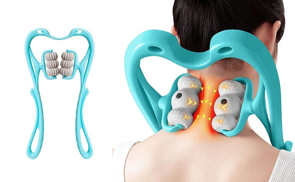 Neck Massager & Trigger Point Roller Massager – Deep Tissue Pain Relief for Neck, Shoulders, Legs & Waist (Pack of 1) - Flymaster Shop