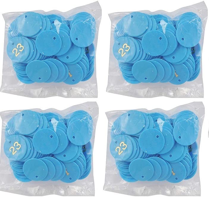 Numeric Token/Coin | Chips for Board Games and Other uses | Round Shape Plastic 1 to 100 Token Coins with Holes | Mini Poker Chips Game Tokens | Random Color - 100 Pcs - Flymaster Shop