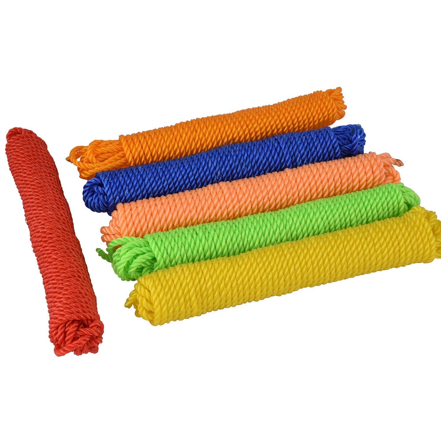 Nylon Clothing Line String, Rope Wire for Clothes Drying, Twisted Multipurpose Outdoor Clothes Drying Wire, Travel- Friendly Rope for Cloth (Multi-Colour) Pack of 6 pcs. - Flymaster Shop