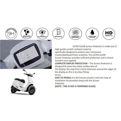 Ola S1 / S1 Pro EV Scooter | Screen Guards | Provides Full Screen Coverage with Installation Kit for Touchscreen Display (Transparent) - Flymaster Shop