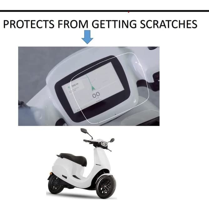 Ola S1 / S1 Pro EV Scooter | Screen Guards | Provides Full Screen Coverage with Installation Kit for Touchscreen Display (Transparent) - Flymaster Shop