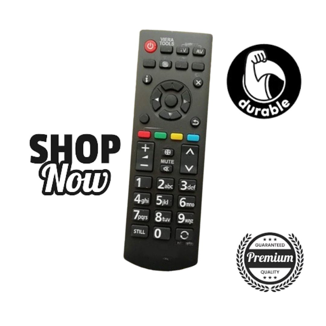 Panasonic TV Remote Control - Compatible with LCD, LED, Plasma TVs | Model 1180 - Black - Flymaster ShopFlymaster ShopFM - PR - 02
