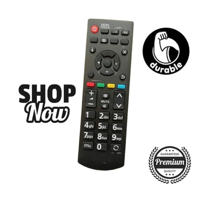 Panasonic TV Remote Control - Compatible with LCD, LED, Plasma TVs | Model 1180 - Black - Flymaster Shop