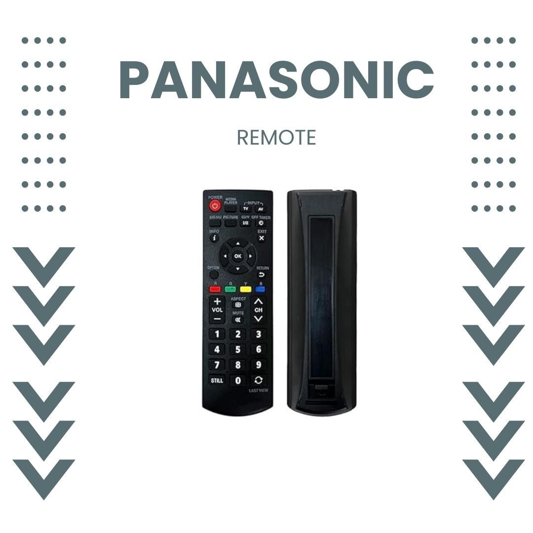 Panasonic TV Remote Control - Compatible with LCD, LED, Plasma TVs | Model 1180 - Black - Flymaster ShopFlymaster ShopFM - PR - 02