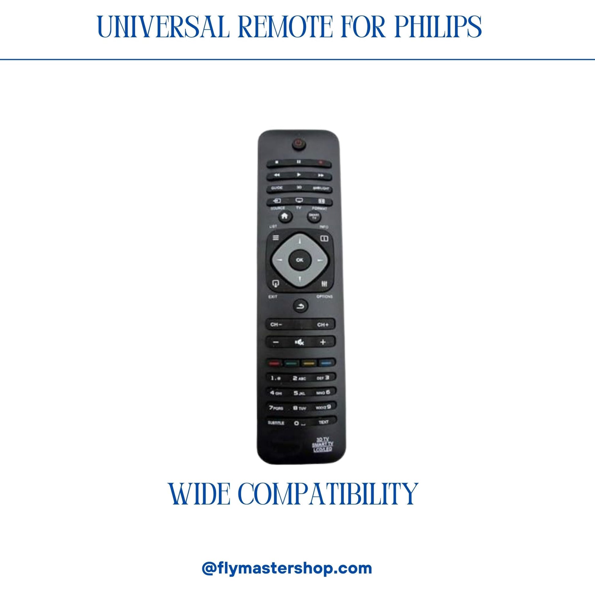 Philips LCD/LED TV Universal Remote – Easy-to-Use, Compatible with Multiple Models. - Flymaster Shop