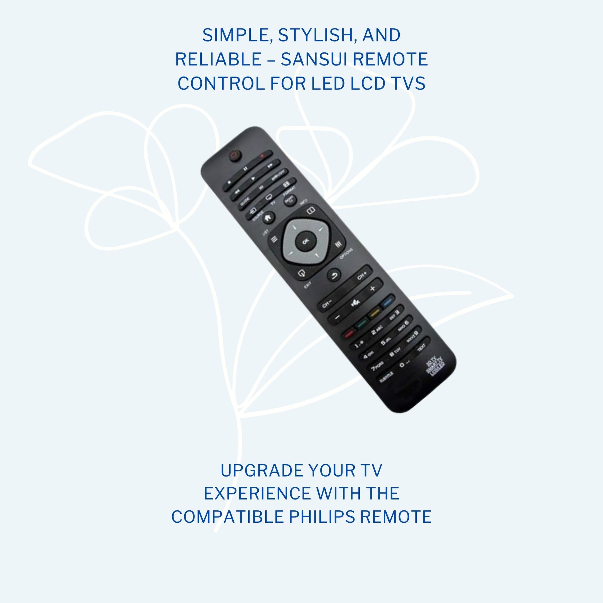 Philips LCD/LED TV Universal Remote – Easy-to-Use, Compatible with Multiple Models. - Flymaster Shop