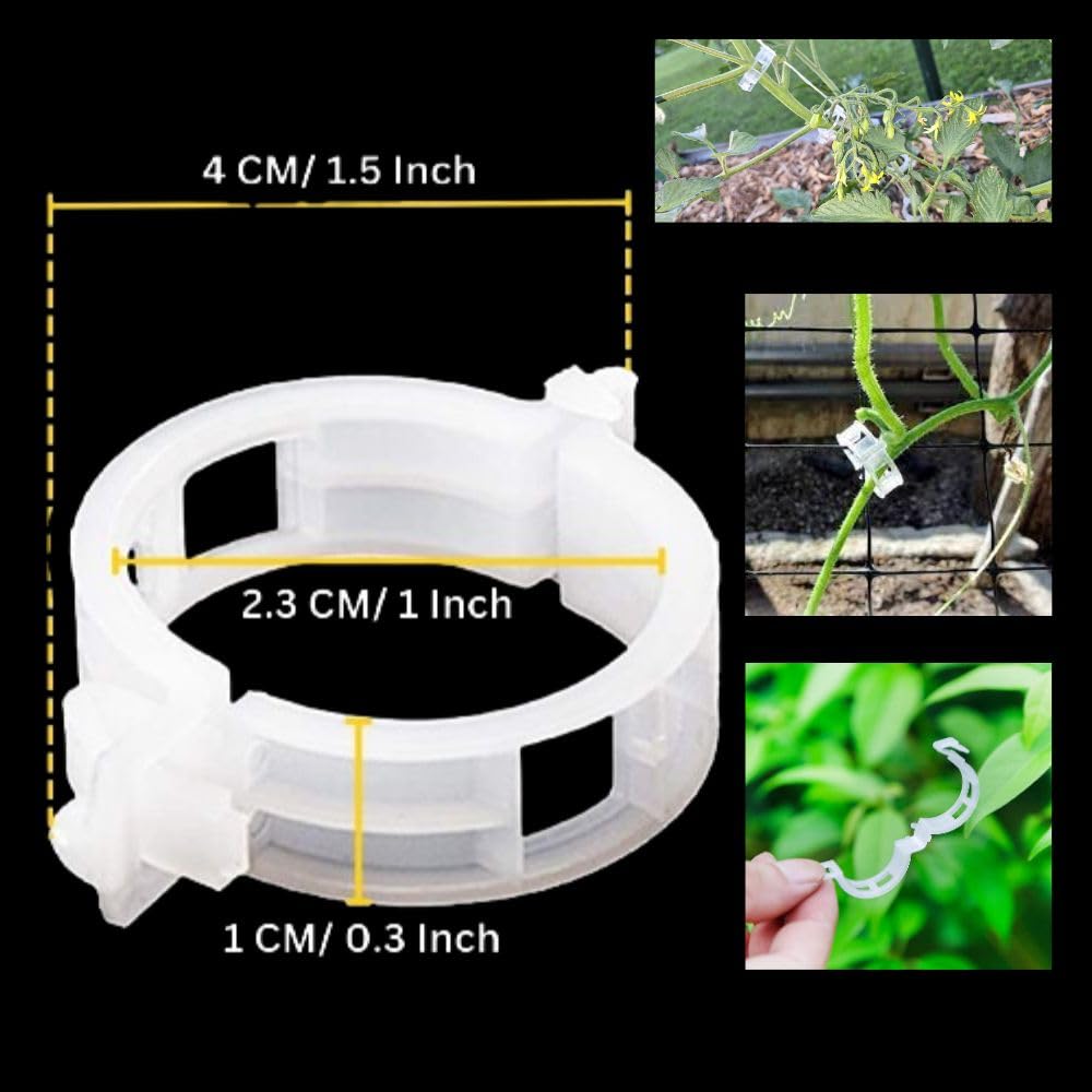 Plant Support Garden Clips, 200PCS Tomato Clip, Crop Clip, Vine Fixing Clips for Tomato, Sweet Pepper, Eggplant, Fruit Vegetables and Indoor Plants - Flymaster Shop