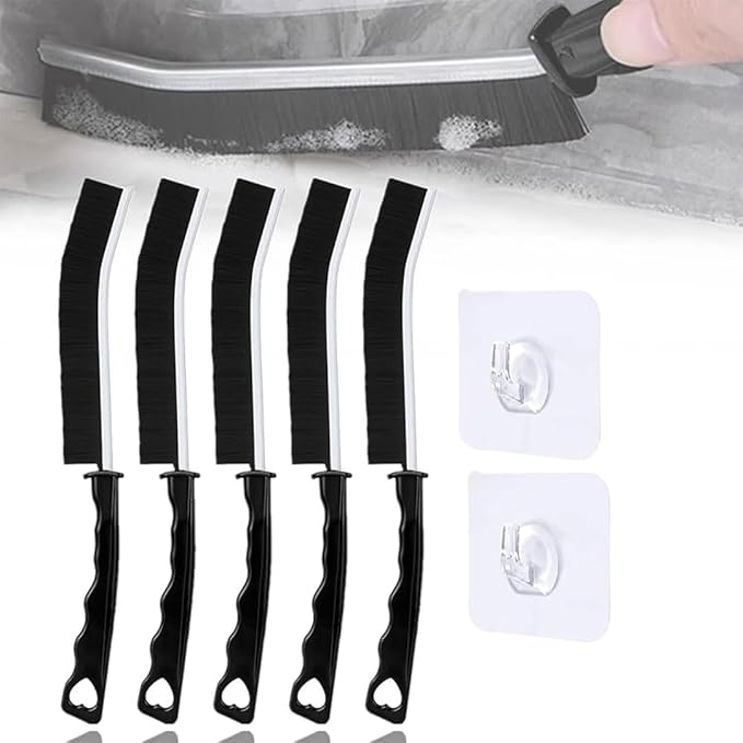 Plastic Gap Cleaning Brush – Multi-Purpose Track & Corner Cleaner for Kitchen, Bathroom & Windows (Pack of 2) - Flymaster Shop