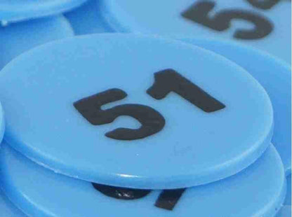 Plastic Number Token, Coins Pack of 1 to 100, Random Colour,For Board Games & Other Uses,Hotel,Poker,Counters, - Flymaster Shop