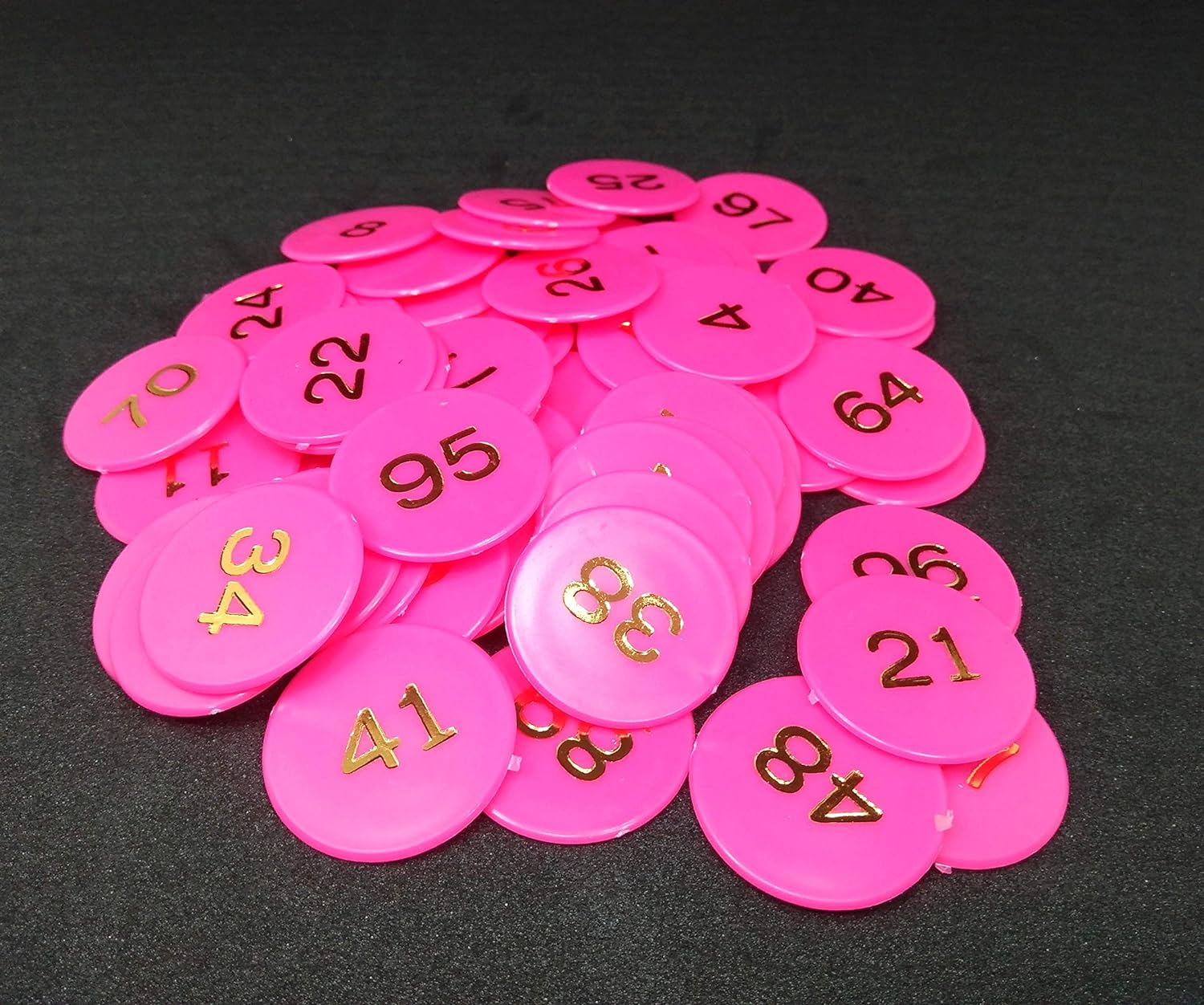 Plastic Numerical Token/Coins (1 To 100) Number Coins Yellow Colur(Small) (Coins Size 31Mm) - Flymaster Shop
