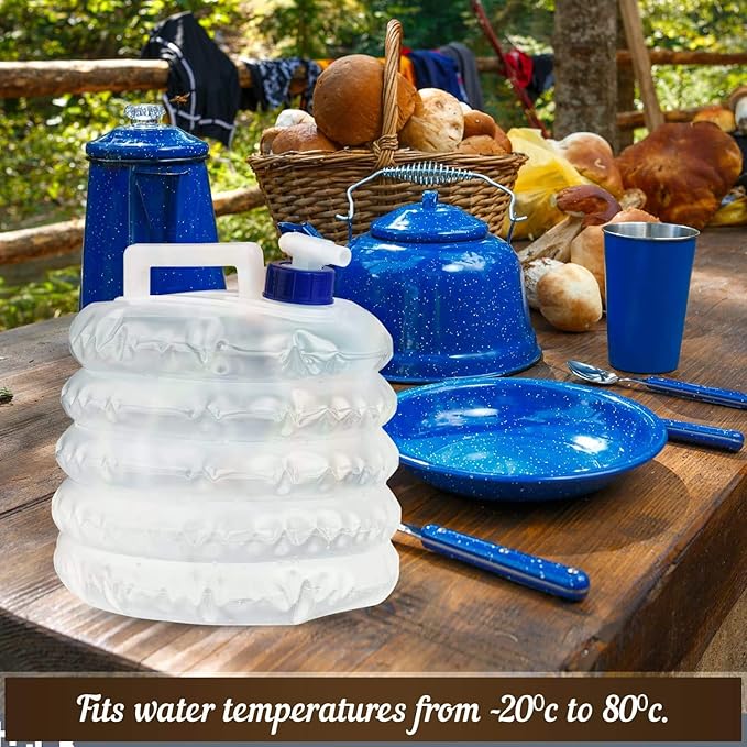 Portable 5L collapsible water container with spigot – ideal for camping, BBQs, hiking, and outdoor activities. Space-saving and leak-proof. Pack of 1. - Flymaster Shop