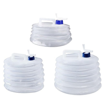 Portable 5L collapsible water container with spigot – ideal for camping, BBQs, hiking, and outdoor activities. Space-saving and leak-proof. Pack of 1. - Flymaster Shop