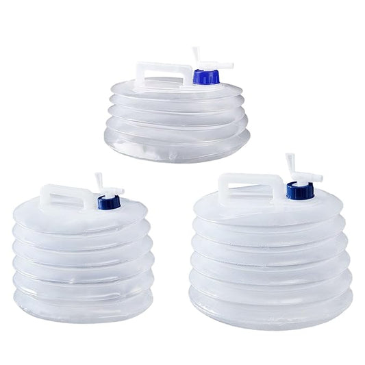 Portable 5L collapsible water container with spigot – ideal for camping, BBQs, hiking, and outdoor activities. Space-saving and leak-proof. Pack of 1. - Flymaster Shop