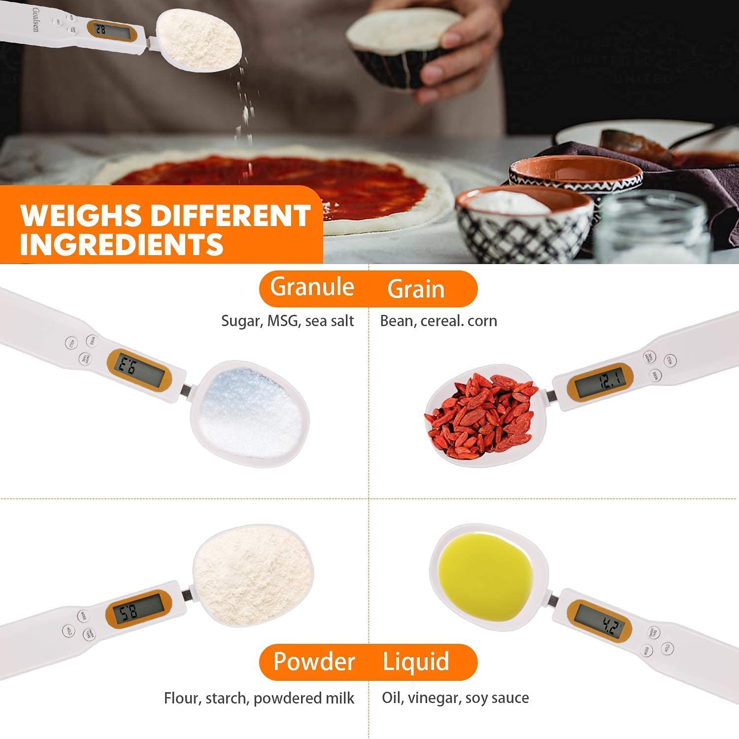 Portable Electronic Digital Kitchen Weighing Scale Spoon Food Weight Machine for Diet, Nutrition, Health, Fits, Baking & Cooking (A1) - Flymaster Shop