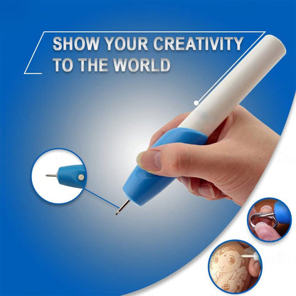 Power Engraving Pen Etching and Carving Electric Machine – Name Engraver with Extra Tool Nib for Jewelry, Glass, Metal, Plastic, and Wood (Model FDC-12A). - Flymaster Shop