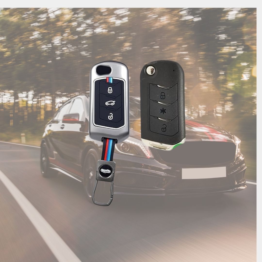 Premium Alloy Metal Key Cover for Mahindra Scorpio N, XUV300, XUV700, Thar, Bolero, Marazzo, XUV400 EV – 3-Button Flip Key Protection - Flymaster Shop