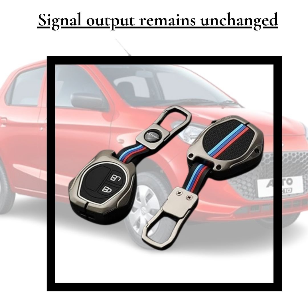 Premium Metal Key Cover for Suzuki Swift, Ertiga, WagonR, Celerio, Swift Dzire, Alto, Fronx, Brezza, S-Presso, Ignis – 2-Button Remote Key Compatible - Flymaster Shop