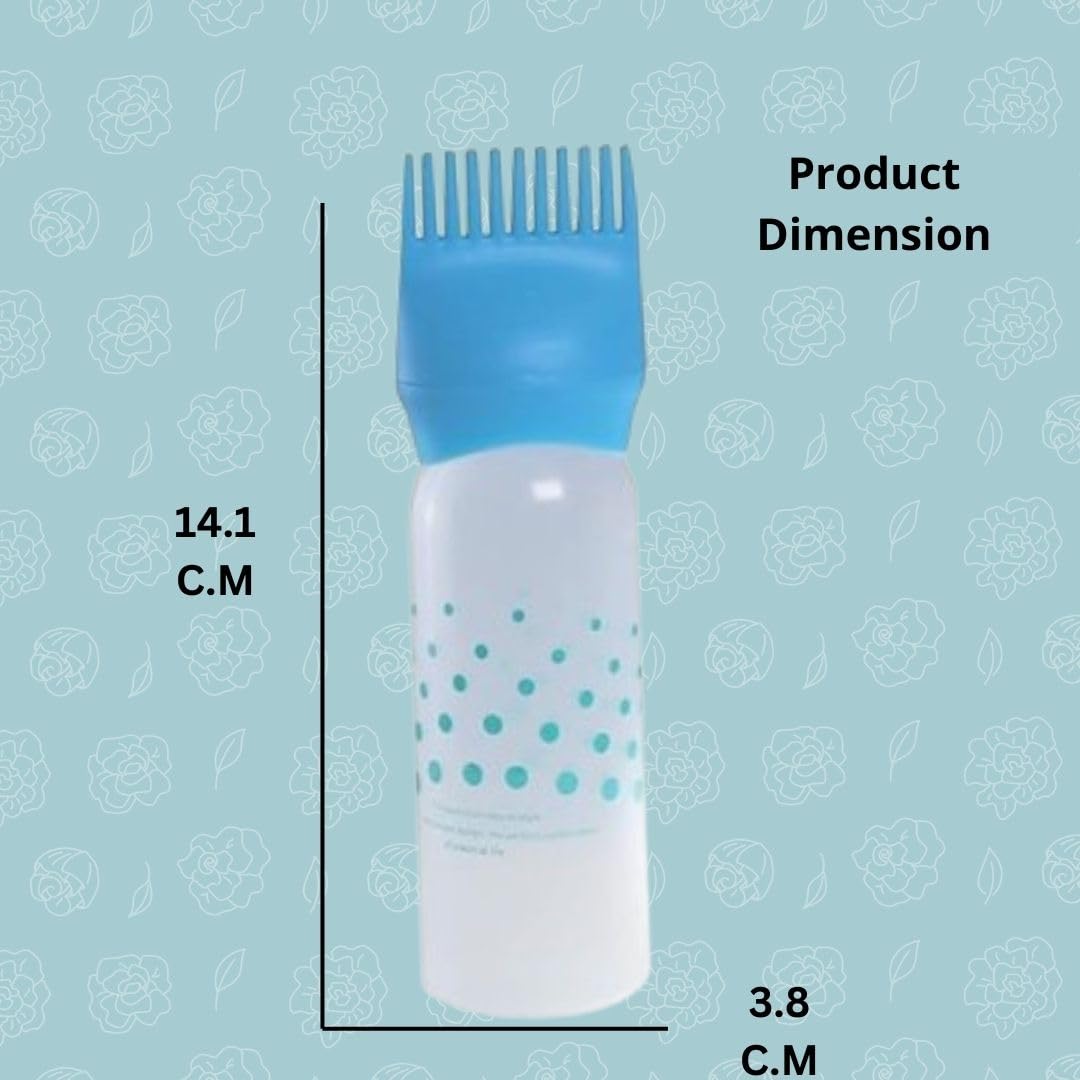 Premium Plastic Root Comb Oil Applicator Bottle with Graduated Scale - 200 ML, Multicolor (Pack of 1). - Flymaster Shop
