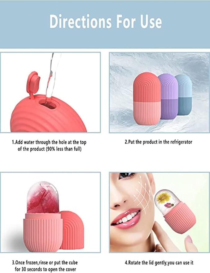 Premium Silicon Ice Roller | Reusable, Leakproof, and Unbreakable | Face Ice Therapy (Multicolor Ice Roller) - Flymaster Shop