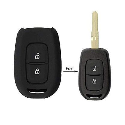 Premium Silicon Key Cover Compatible with Renault Duster/Kwid New Model (1 Piece) - Black - Flymaster Shop