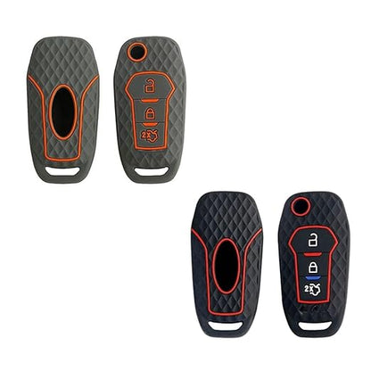 Premium Silicone Car Key Cover – Compatible with Tata Nexon, Tiago, Bolt, Hexa, Tigor, Zest | Stylish Black Protection Case - Flymaster Shop