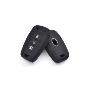 Premium Silicone Key Cover for Hyundai i20 2023, Kona, Verna (3-Button Flip Key) – Black | Durable & Scratch-Resistant Protection - Flymaster Shop