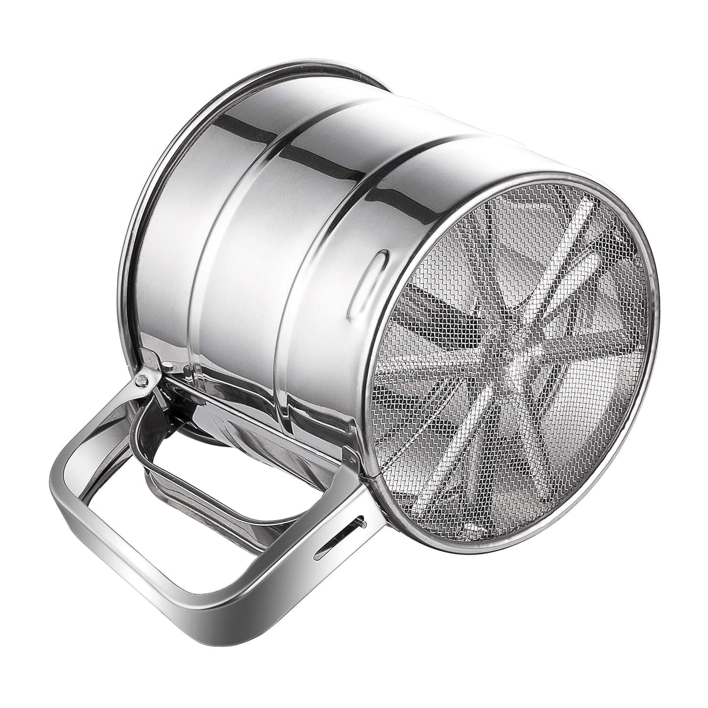 Premium Stainless Steel Flour Sifter for Baking - Durable Mesh Sieve Kitchen Tool with Comfortable Handle - Ideal for Powdering Sugar, Cocoa, and More - Flymaster Shop