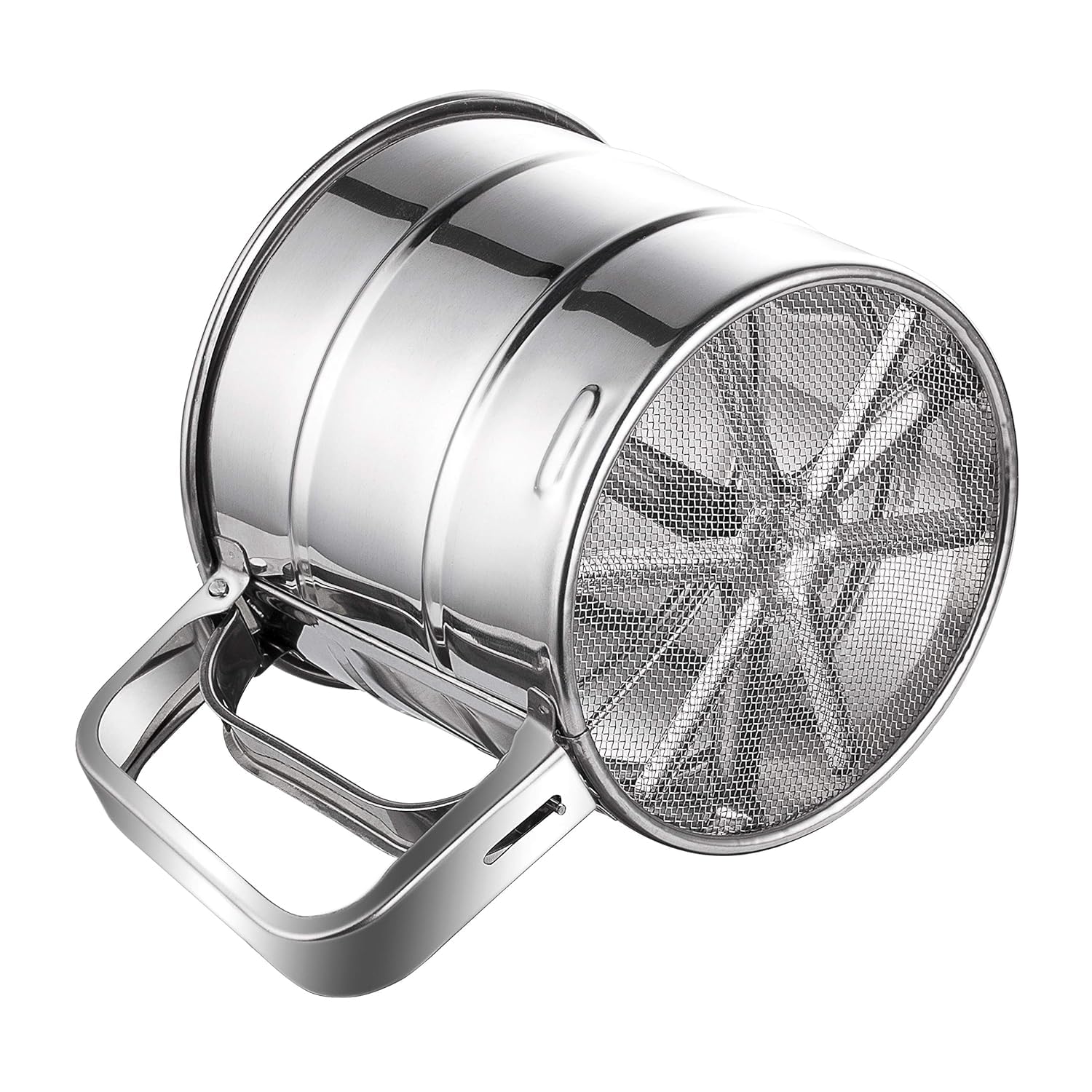 Premium Stainless Steel Flour Sifter for Baking - Durable Mesh Sieve Kitchen Tool with Comfortable Handle - Ideal for Powdering Sugar, Cocoa, and More - Flymaster Shop