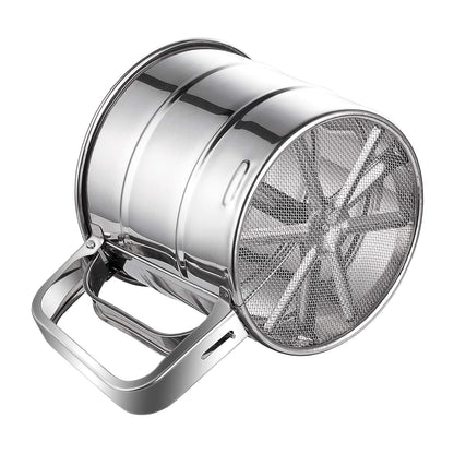 Premium Stainless Steel Flour Sifter for Baking - Durable Mesh Sieve Kitchen Tool with Comfortable Handle - Ideal for Powdering Sugar, Cocoa, and More - Flymaster Shop
