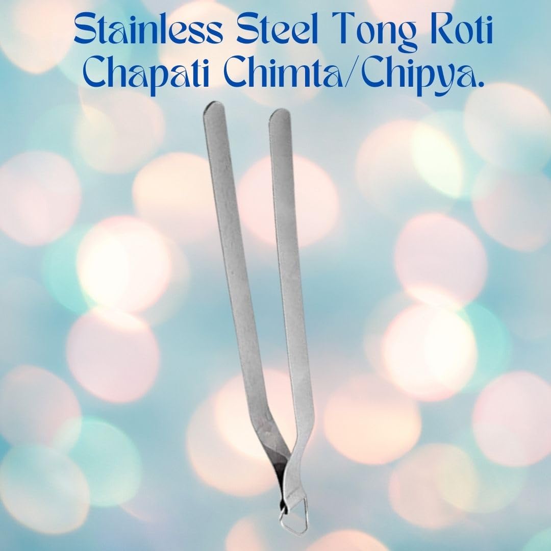 Premium Stainless Steel Roti Chapati Tongs – Durable Chimta/Chipya/Pakad for Safe and Easy Handling Pack of 1 Description - Flymaster Shop